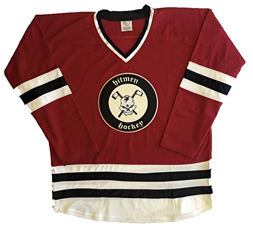 Hitmen Hockey Jerseys - We are Ready to Customize with Your Name and Number (Red, Adult Medium)