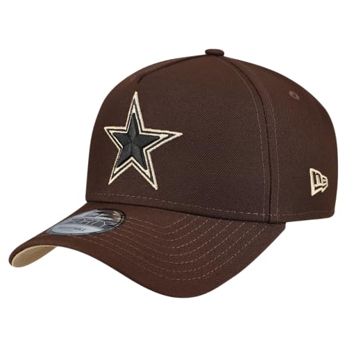 New Era Men's Dark Brown Dallas Cowboys Burnt Wood A-Frame 9FORTY Adjustable Hat