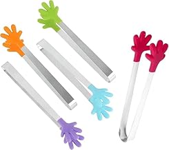 قناع صغير لمكعبات الثلج - مقبض من السيليكون والستانلس ستيل للتعامل الآمن مع الثلج والحلويات (4 قطع)