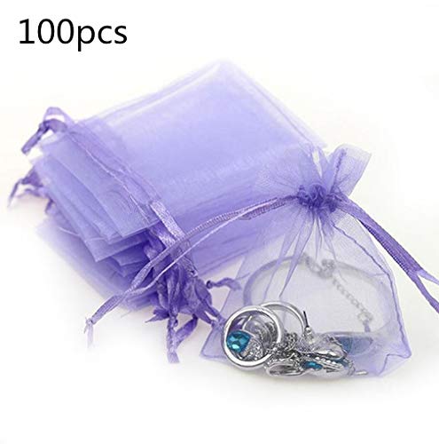 SurePromise One Stop Solution for Sourcing 100 Pièces Organza Sacs Cadeaux 3x4 Pouces Pure Cordon de Serrage Sacs de Bonbons Mariage Fête Sacs de Faveur Pochettes à Bijoux par SamGreatWorld