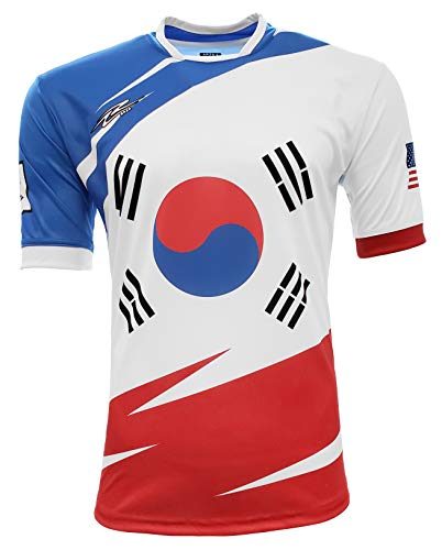 ARZA Korea and USA Fan Jersey Sports (X-Large) White