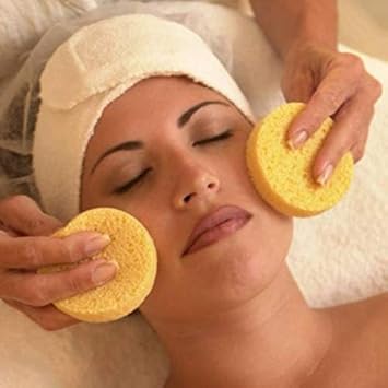 ColorTrend Magic Facial Cleaning Wash Puff Sponge 12 Sticks Face Cleansing Pad Soft, Multicolor, 30 Grams, Pack of 1