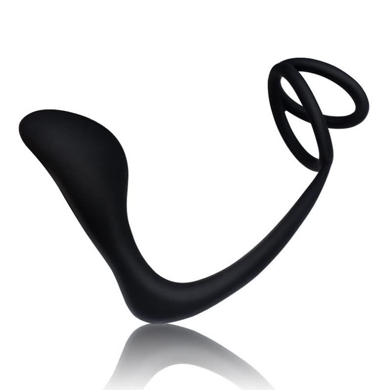 Sm Silicone Butt Plug Penis Ring Anal Trainer Adult Sex Toy Anal Plug Unisex Anal Plug with 2