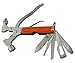 Rose Kuli® 7" Portable Stainless Steel Multipurpose Tool Multifunctional Knife Axe with Hammer Plier Auto Rescue Disaster Escape Life-Saving Hammer Tool(RED)