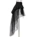 Steampunk Women's Tulle Skirts Waist Belt Gothic Outfits Ruffles Pirate Corset Costumes Black