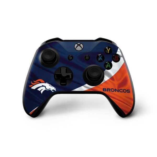 Skinit Decal Gaming Skin Compatible with Xbox One X Bundle - Officially Licensed NFL Denver Broncos Design