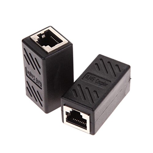 byste 2 unidades acoplador RJ45 en línea acoplador Ethernet Cat7/CAT6/CAT5E Cable extensor adaptador hembra a hembra