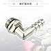 Motoforti Universal Car 90 Degree Brass Fitting Hose Adapter, Hose Fitting, 6mm 1/4