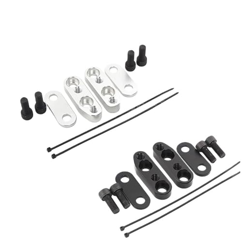 Abrazaderas manillar de aluminio mecanizado adaptadores elevadores ajustables 3