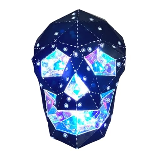 Lampe de table de vacances d'Halloween - Finie la déco sombre avec le crâne LED prisme