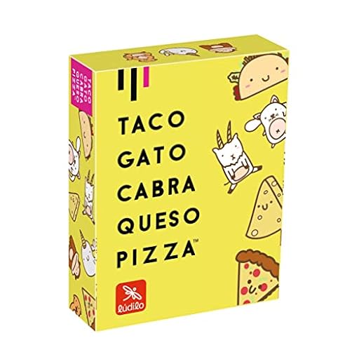 Ludilo - Taco Gato Cabra Queso Pizza | Juegos De Mesa | Juegos De Mesa Niños 8 Años O Más | Juego De Cartas con 60 Cartas | Regalo Niño 8 Años O Más De 3 A 8 Jugadores | Ya disponible en tu tienda friki favorita! En mundofriki.es!