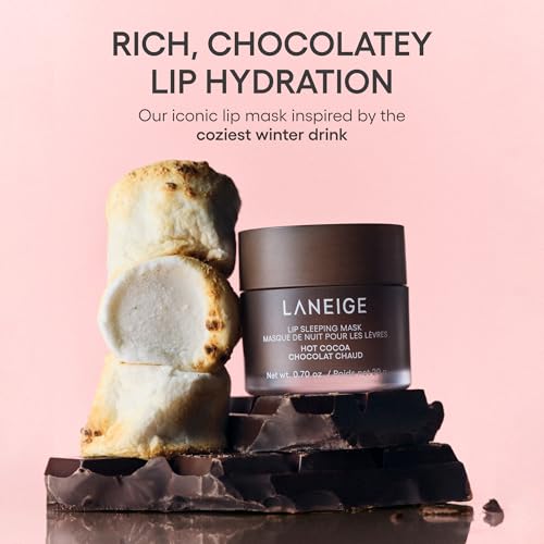 Image of LANEIGE Lip Sleeping Mask, Hot Cocoa: Nourishing Overnight Lip Treatment with Vitamin C, Shea & Murumuru Butter for Hydrating Dry, Flaky Lips