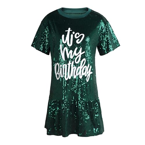 Image of FLOYU Women Sequin Birthday Dress It's My Birthday Dresses Sparkly Party Tops Sexy Birthday Outfits