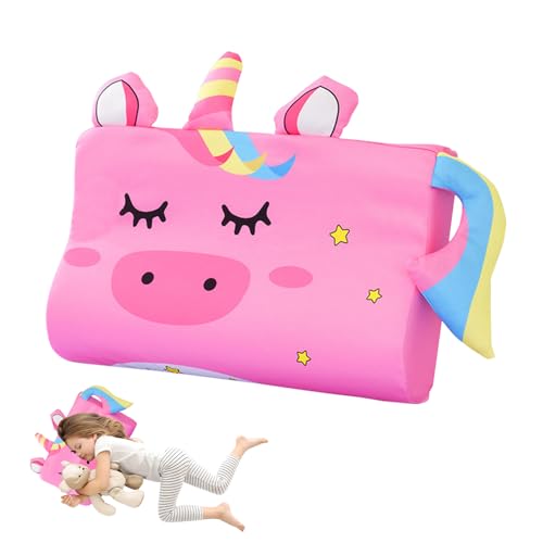 YANGUN Schlummerkids Kissen, 45X27CM Kinderkopfkissen, Calmly Kissen Kinder, Kawaii Tiere Kinderkissen, Ergonomisches Atmungsaktiv und Hautfreundlich...