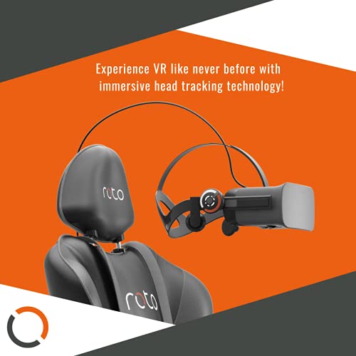 Image of Roto VR Motorized Interactive Gaming Chair Plus Accessories Bundle - Fully Immersive Technology - Auto Turns Where You Look - Ergonomic Virtual Reality Games Chair for Use with VR Headsets - Black