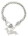 Dog Breed Love Dog Paw Silhouette Gift Charm Bracelet Silver-Tone Bracelet Jewelry Box