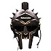 Medieval cotton Handmade Greek Gladiator Helmet – Medieval Metal Helmet Large Size, Blackened Finish, Historical Armor Headpiece, Reenactment & LARP Costume Helmet