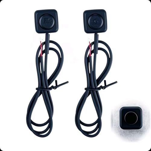 AzureRay 2 Piezas Pulsador 12V-24V Interruptor Momentáneo Mini para Bocina de Auto y Control Industrial