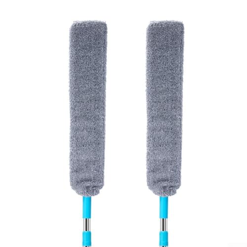 Eawfgtuw Plumero de limpieza extensible retráctil para limpieza de techos altos, removedor de polvo telescópico, flexible, lavable para el hogar (C)