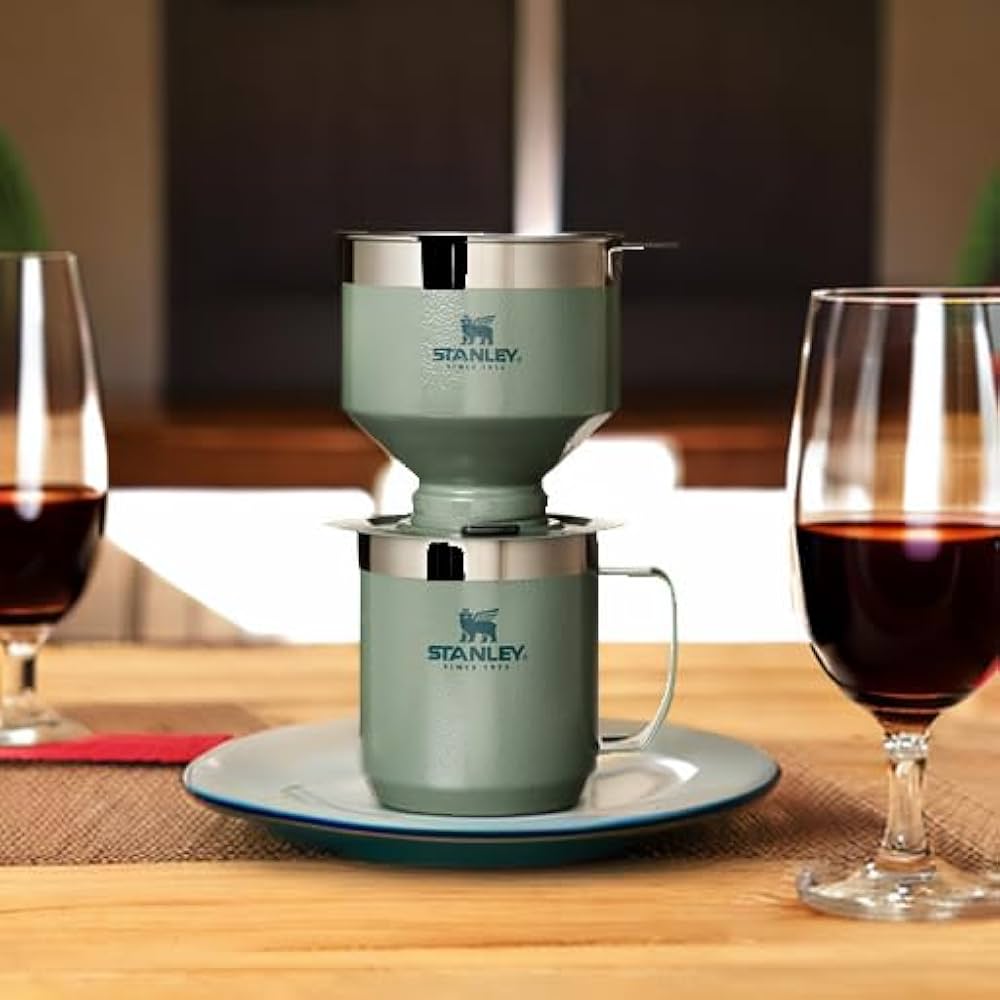 STANLEY コーヒーセット シルバー STANLEY Perfect Brew Pour Over zestaw z kubkiem kempingowym