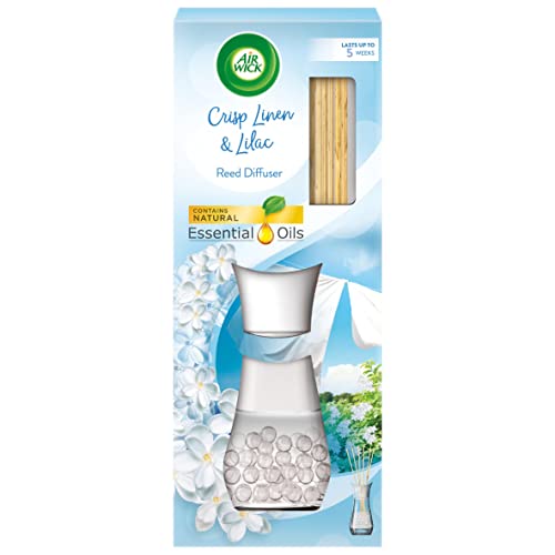 Air Wick Air Freshener Reed Diffuser, Crisp Linen and Lilac, 33 ml