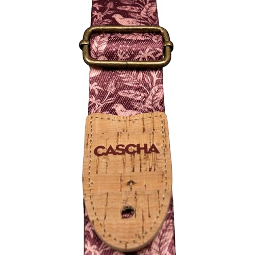CASCHA Ukulele Strap, Vegan, Mauve Birds, Adjustable and Comfortable Ukulele Strap Made of Environmentally Friendly Materials - Image 3