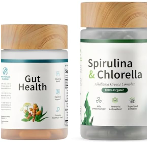 Salute intestinale e Spirulina: Supporta la salute dell'apparato digerente | migliora l'energia e la vitalità quotidiana, aiuta nella disintossicazione, regola il sistema immunitario, non OGM, vegano