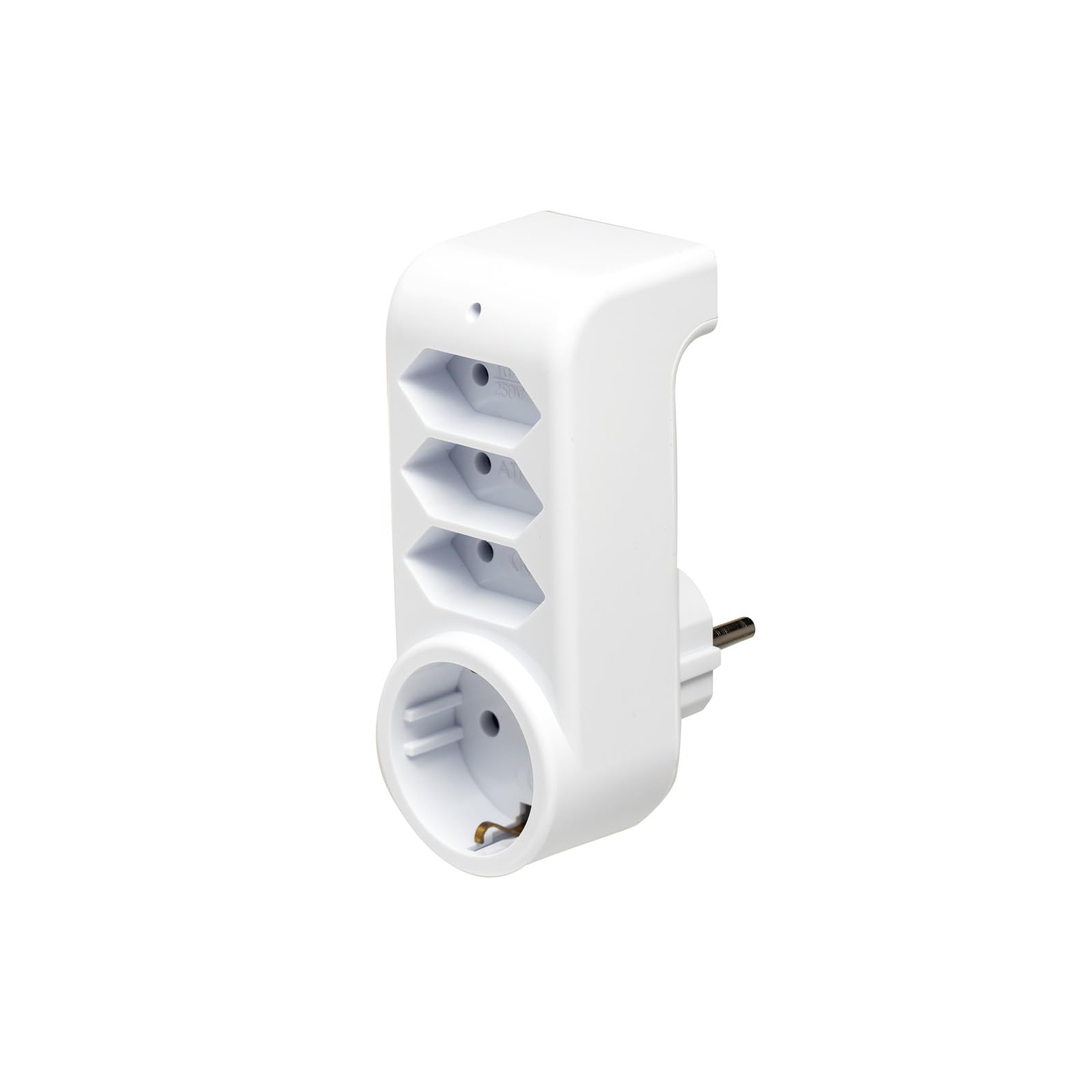 Multistecker Adapterstecker Schutzkontakt Verteiler Mehrfachstecker (4-Fach 1 Schuko and 3 Euro)