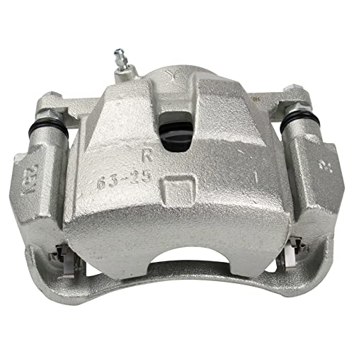 Image of TRQ Front Left and Right Brake Caliper Set Caliper Brackets Hardware Compatible with 06-08 Toyota RAV4 L4 2.4L 09-10 RAV4 L4 2.5L 2012 RAV4 L4 2.5L 17-18 RAV4 LE excluding Japan Built Models