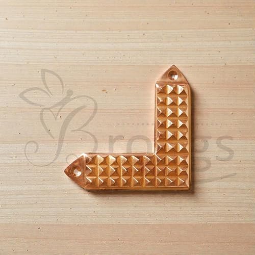 Image of Vastu Copper L Shape Pyramid Strip |Size-3.5Inch |Weight- 112gm Approx | Vastu Remedy Tool |Angle Strip with Pyramid Design for Correcting Corner | Home & Spritual Decor | Pack of 1