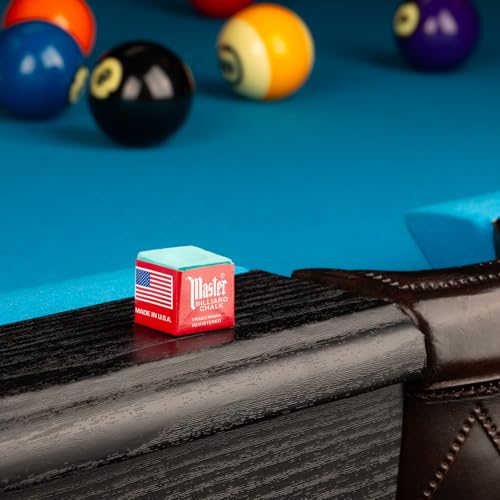 Master Billiard/Pool Cue Chalk Box, 12 Cubes, Green - Thumbnail 4