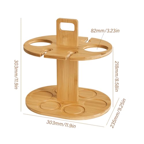 Étagère de rangement de vin en bambou robuste de qualité