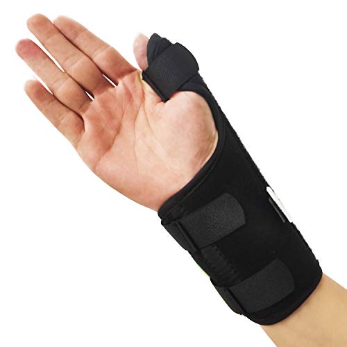 TODDOBRA Thumb Spica Splint- Thumb Brace for Arthritis or Soft Tissue Injuries, Wrist & Thumb Stabilizer Splint for Trigger Finger, Arthritis, Thumb and Carpal Tunnel (Right, Small/Medium)-5set-If you do not receive 5 sets of merchandise, we will ref