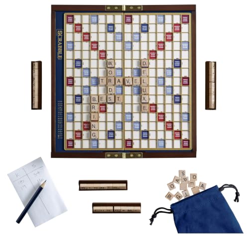 Image of WS Game Company Scrabble Deluxe Travel Edition, 8+ Years