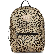 حقيبة سفر Pura Vida Leopard Mini Daypack Backpack - 400D بوليستر ، رقعة العلامة التجارية - 12 لترًا