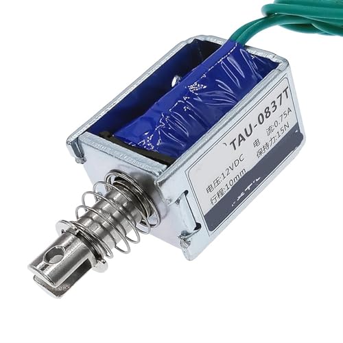 Électroaimant TAU-0837T push pull 10mm | Remplacement solénoïde pour gâche et tri automatique