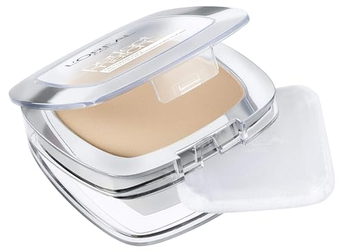 L’Oréal Paris Puder Make up, Mattierendes Kompaktpuder mit LSF 8, Inkl. Spiegel und Schwamm, Perfect Match Puder, Nr. 4.N Beige, 9 g