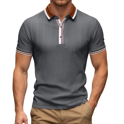 T-shirt polo homme en coton respirant et manches courtes pour l'été