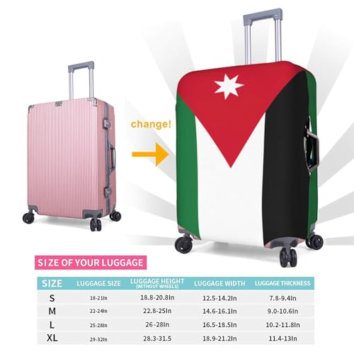 Housse de valise drapeau jordanien blanc pour repérer votre bagage - 6