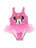 Minnie Mouse Girls Swimwear Swimsuit (4T, Pink)