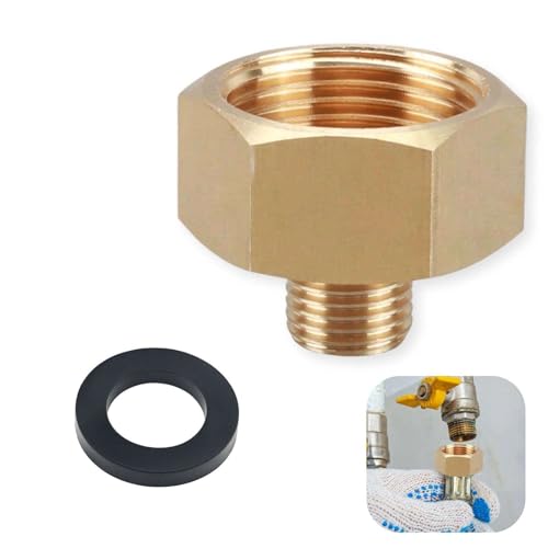 Yowfond 1 adaptador de gas LPG de 1/2 pulgadas R x 1/4 pulgadas de cobre, conector de alta calidad para cocina de gas, manguera de gas, cocina de gas, estufa de taburete y hornillo de camping, pieza