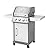 Royal Gourmet GG3001S Stainless Steel 3-Burner Propane Gas Grill, 25,500 BTU Cabinet Style BBQ Gas Grill with Side Tables, Outdoor Cooking Patio Garden Barbecue, Silver