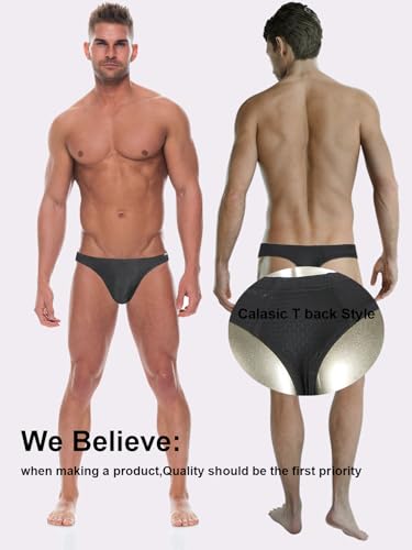 Men's Underwear Thongs and G Strings, Breathable Men G String for Man,Fitted Size,Bulge Pouch,Stretchable4