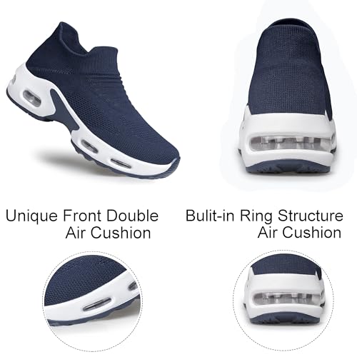 Image of YHOON Women's Slip-On Walking Shoes Sock Shoes Women Mesh Athletic Sneakers Nurse & Work Shoes