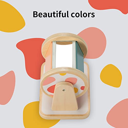Image of Twefex Montessori Spinning Drum, Montessori Toys for Babies 6-12 Months, Montisory Baby Toys for 1 Year Old Infant, Wooden Toy for Baby