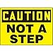 Accuform MSTF647XL, 7" x 10" OSHA Caution Safety Sign "Not a Step", Pack of 12 pcs