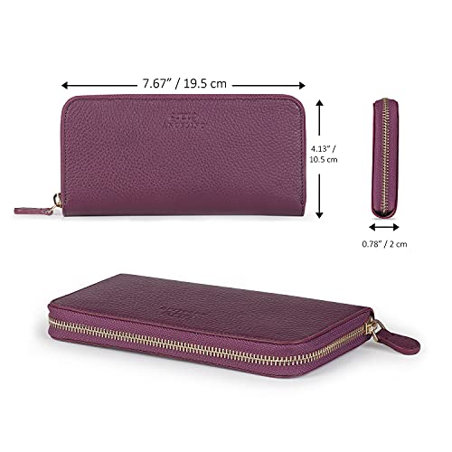 Leather Zippered Clutch with Phone Compatible Slots4