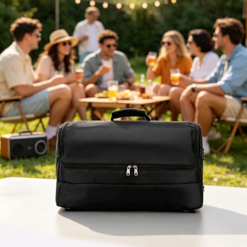 Navna Grand sac de rangement pour les réunions en plein air, 52 x 34 x 30 cm, étui de rangement avec intérieur rembourré, poignée supérieure et espace pour accessoires, sac de transport rembourré pour – vue 5