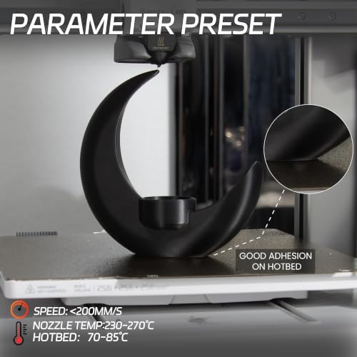Image of TINMORRY PETG Filament 1.75, PETG 3D Printer Filament, Compatible with Bambu FDM 3D Printer, 1 KG 1 Spool, Matte Black