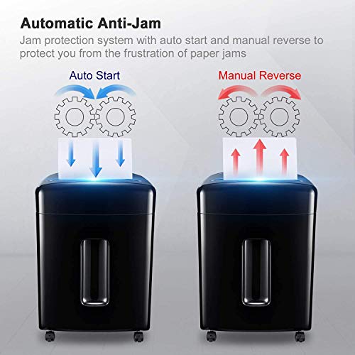 Bonsaii Paper Shredder, 20-Sheet Cross-Cut Paper Shredder For Office Heavy Duty 20-Minutes Shredders With 6.6 Gallon Pullout Basket & 4 Casters For Credit Cards/Mail/Staples/Clips (C222-A) #TOP4